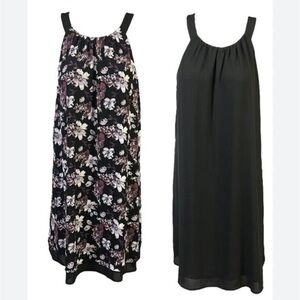41 Hawthorn Carmella Floral and Black Sleeveless Dress Reversible L stitch fix